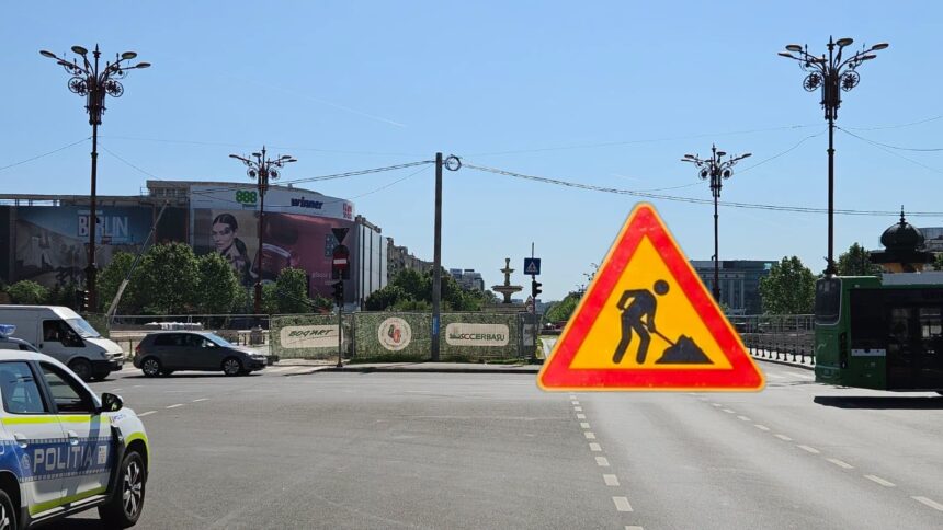 noi restrictii de circulatie in piata unirii se inchide traficul in zona fantanilor pe sensul catre biblioteca nationala 6a1571fa1ec31