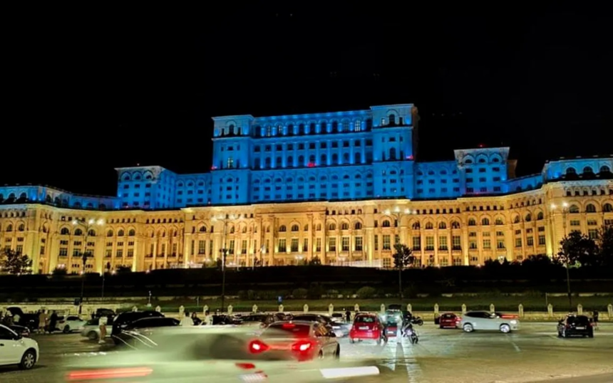palatul parlamentului va fi iluminat in culorile ucrainei romania marcheaza ziua independentei ucrainei 6a883d03a3623