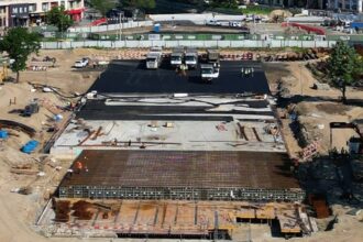 se redeschide drumul care face legatura intre splaiul dambovitei si bulevardul corneliu coposu constructorul planseului unirii a terminat refacerea carosabilului 6a8c07d7b9e86