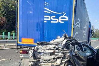 trafic blocat pe autostrada a0 sud in urma unui accident 6a7f2d00b1df4